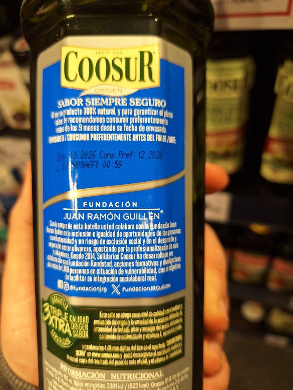 Precio aceite Coosur promoción segunda unidad