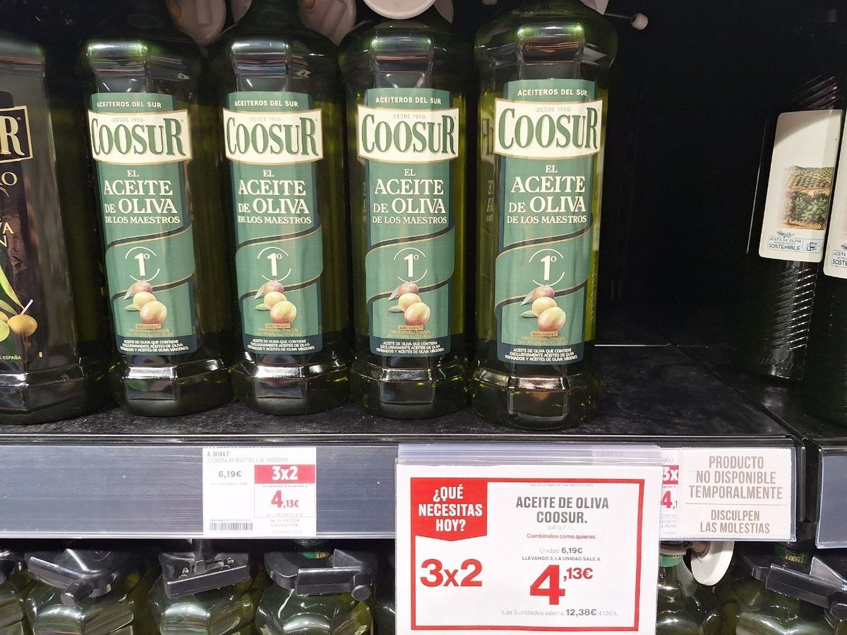Aceite Coosur Maestros promoción 3x2