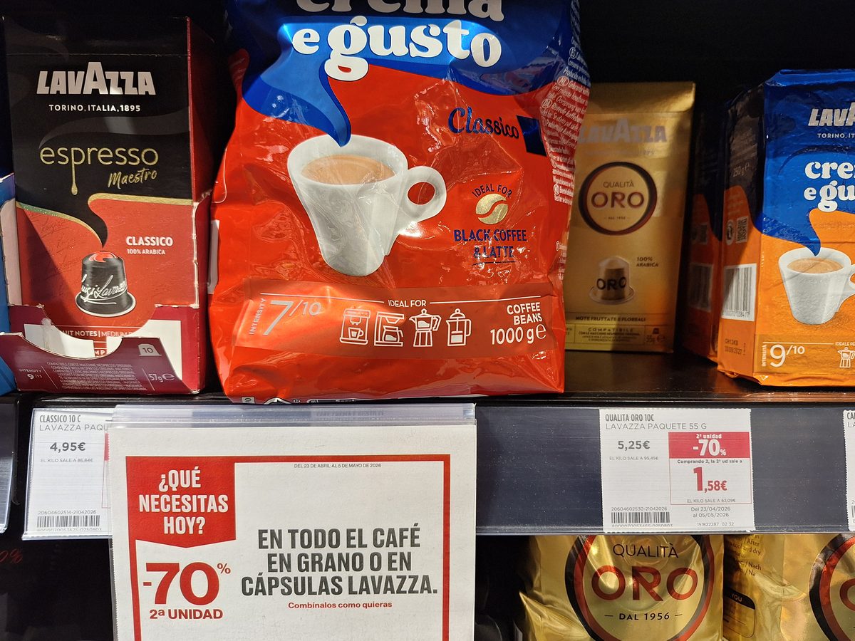 Café Lavazza en grano promoción Supercor