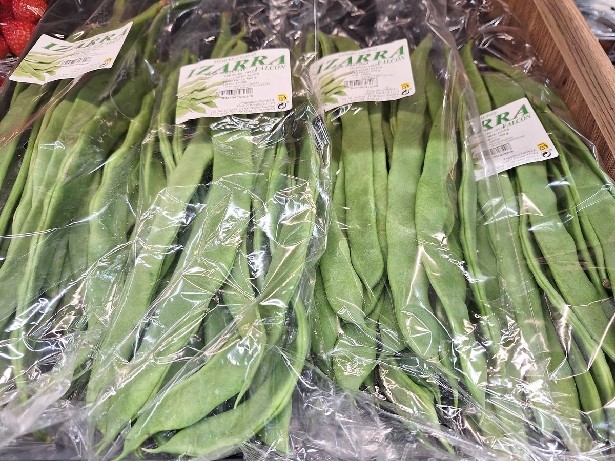Detalle del precio de las judías verdes
