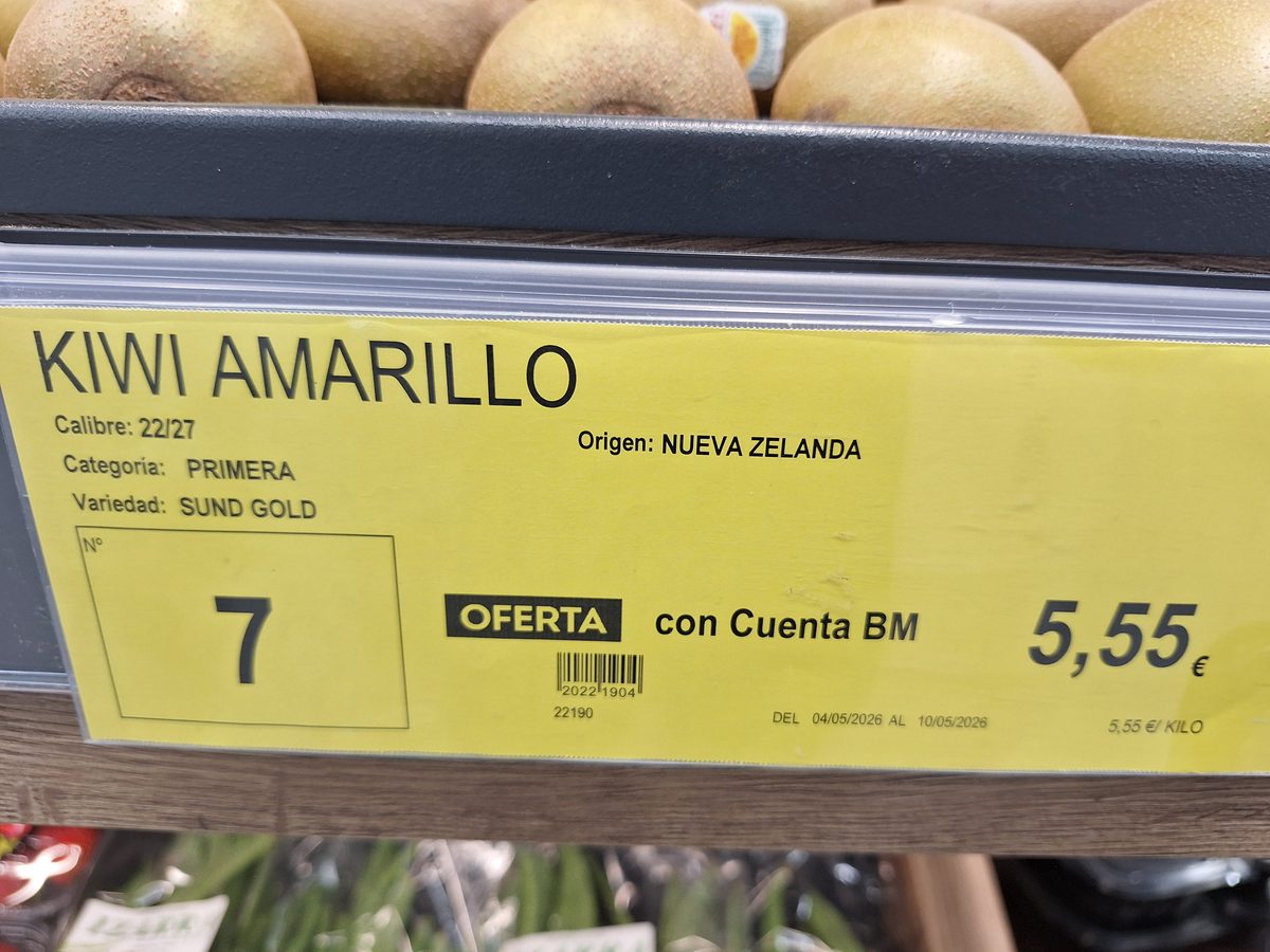Precio del kiwi amarillo