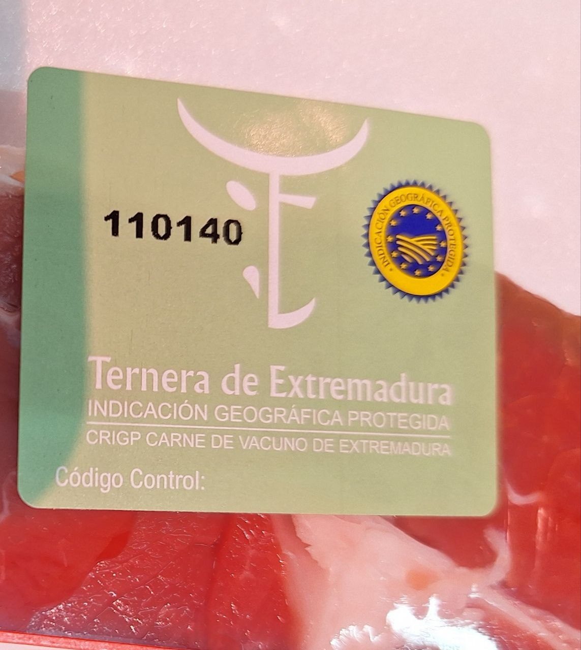 Detalle del entrecot IGP mostrando el veteado