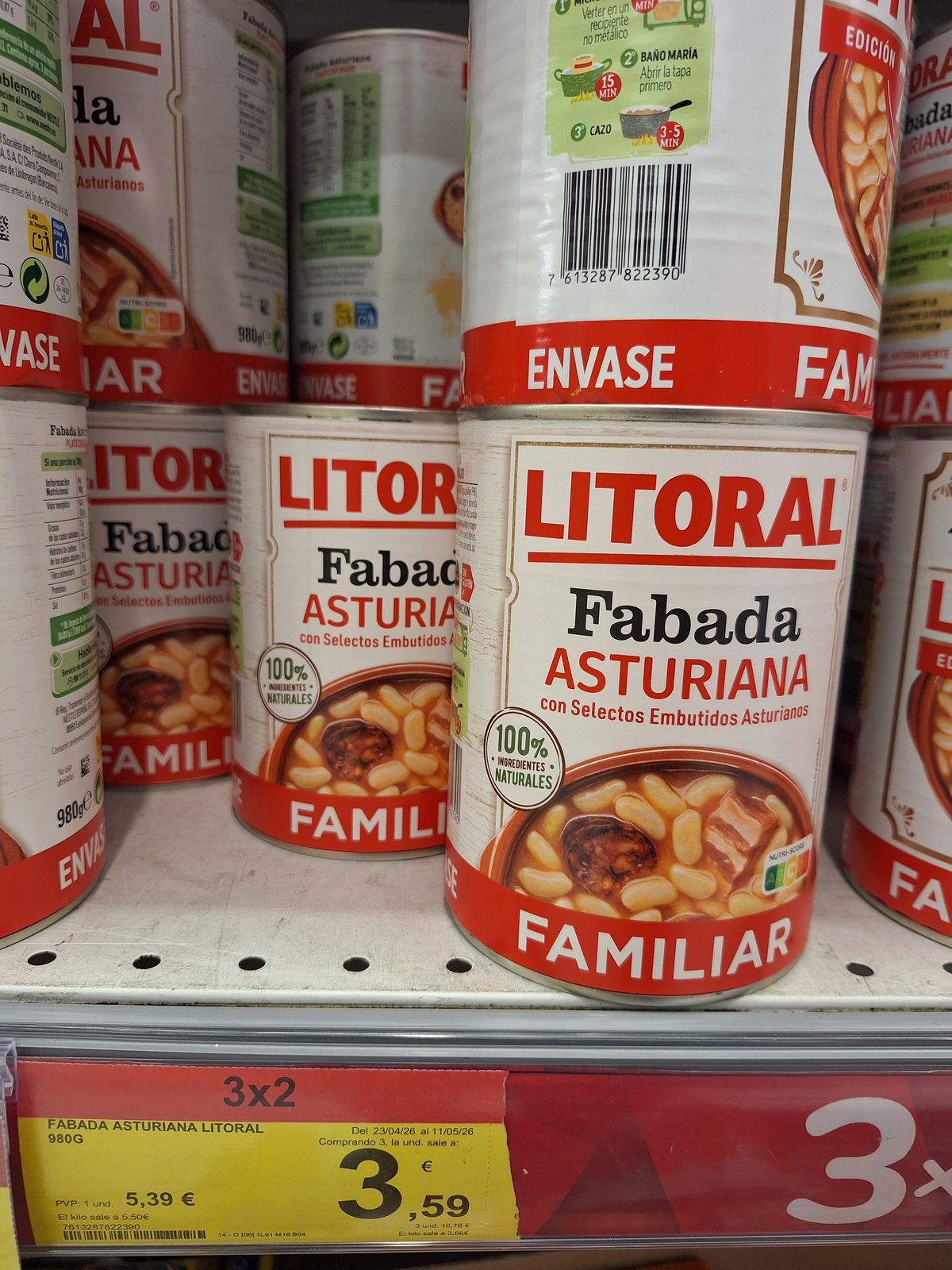 Fabada Litoral familiar en promoción 3x2