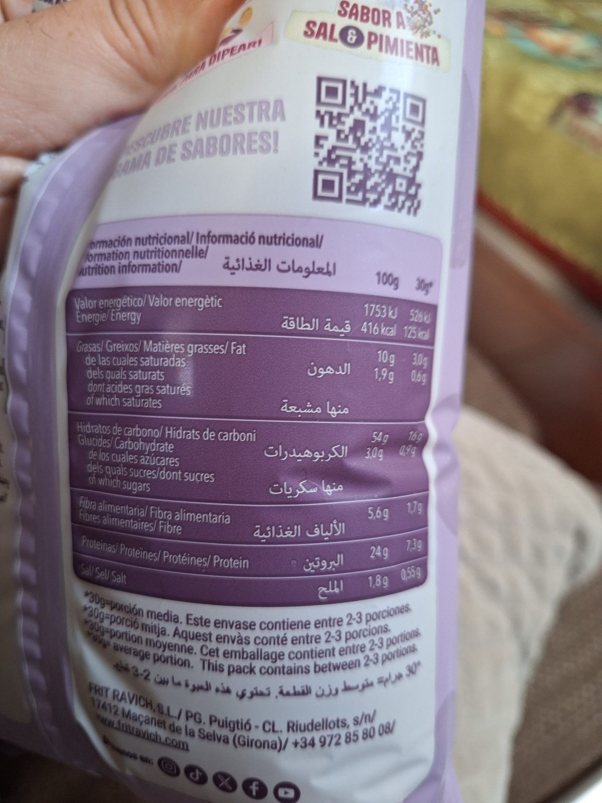 Real Bites chips de lentejas detalle