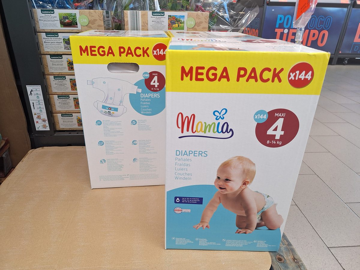 Pañales Mamia en oferta en Aldi