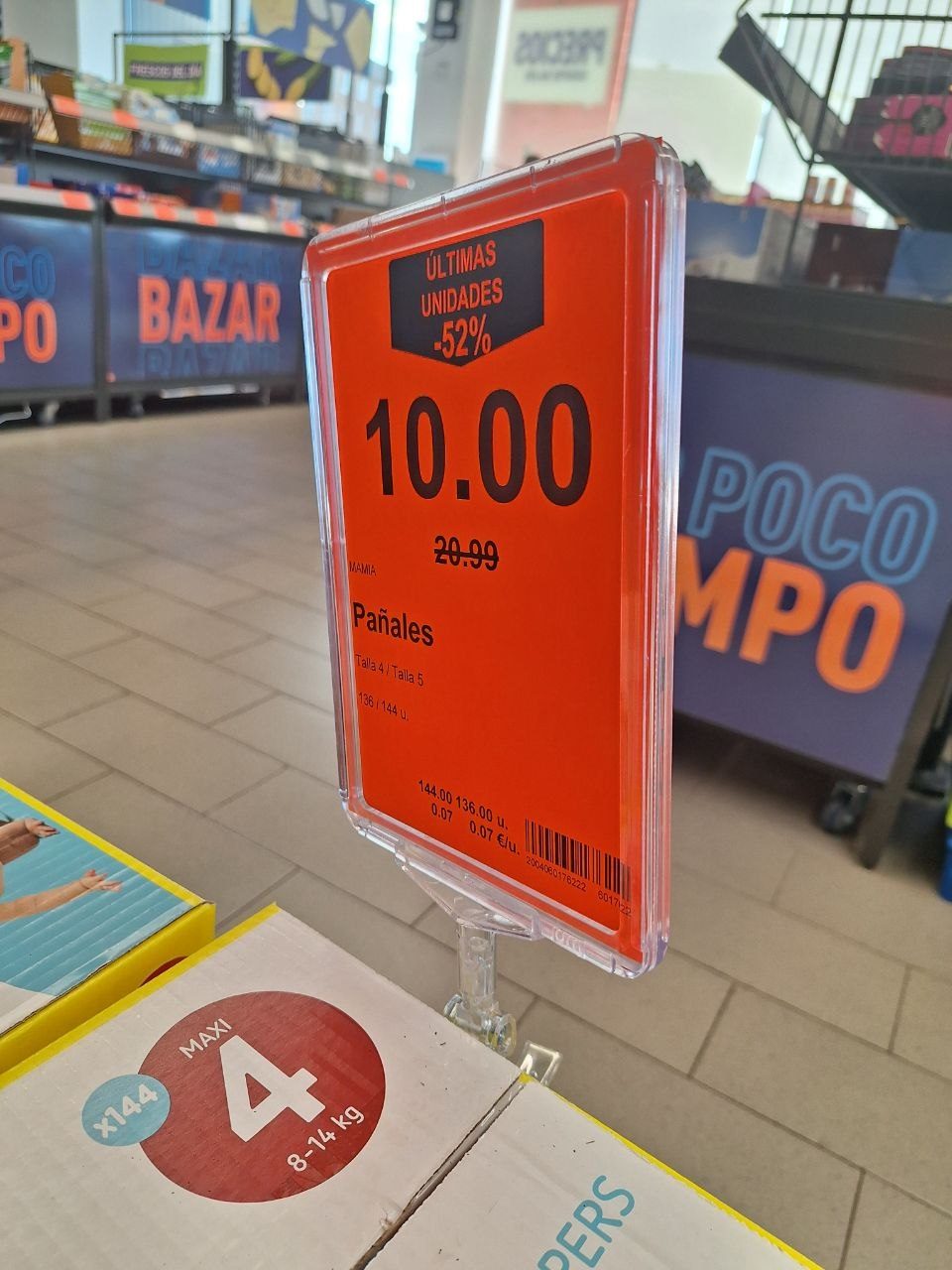 Pañales Mamia en el lineal