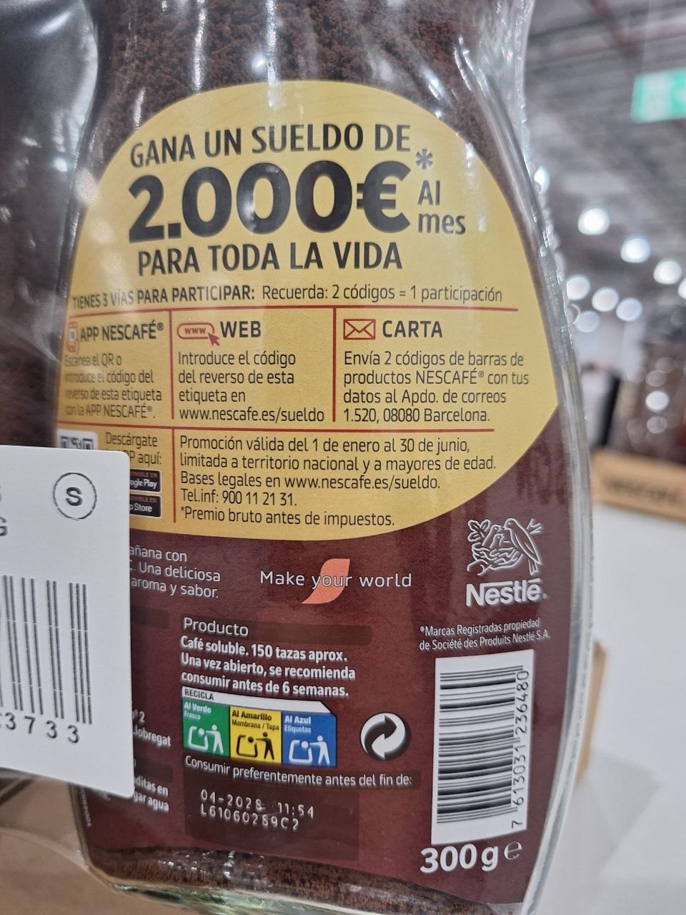 Detalle bote Nescafé Classic