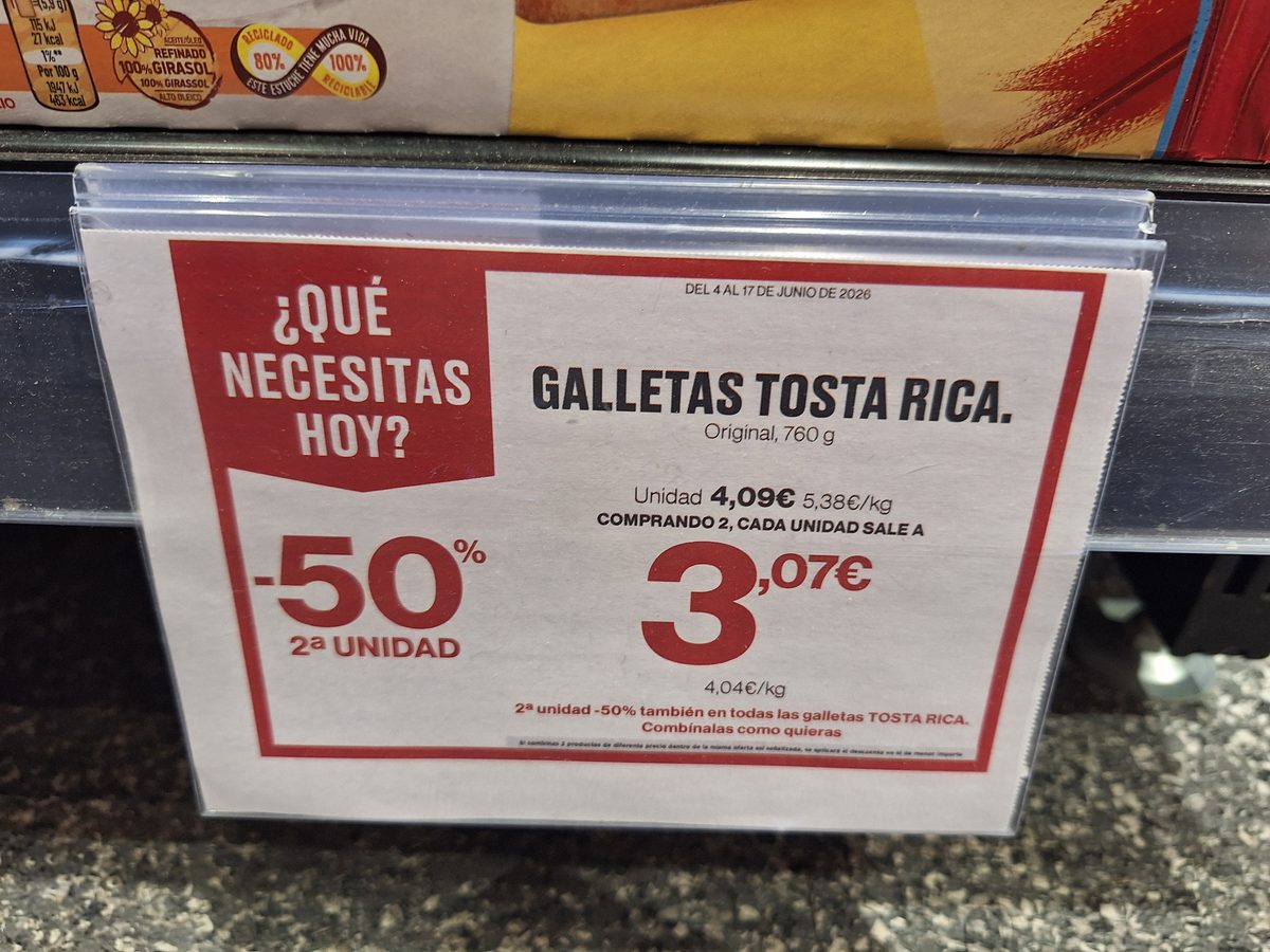 Detalle promoción Tosta Rica La Roja