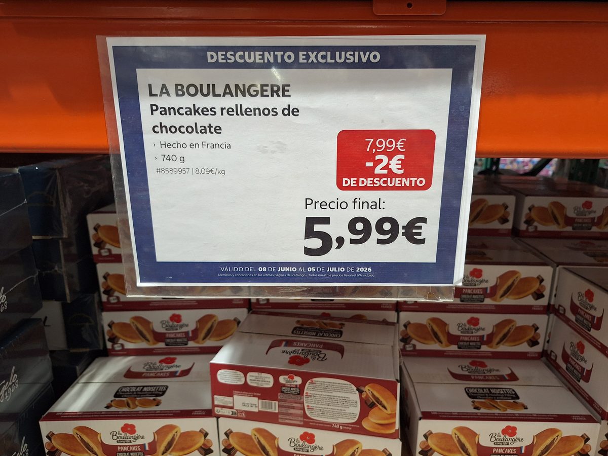 Detalle del packaging de los pancakes La Boulangère con información del producto