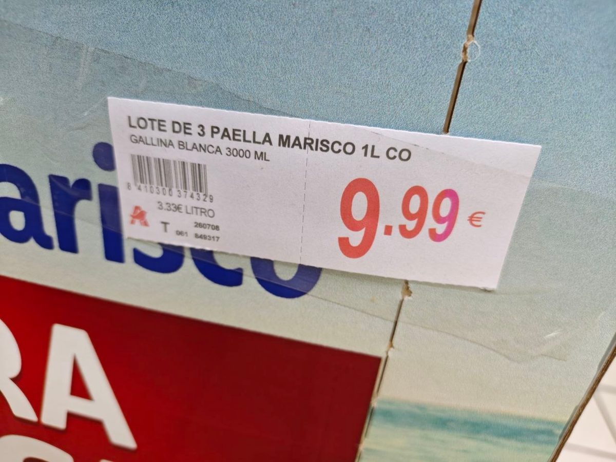 Pack de tres caldos Gallina Blanca para paella de marisco