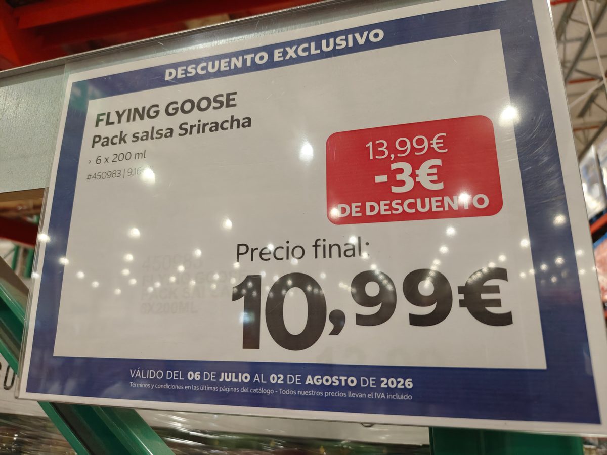 Las seis variedades del pack Flying Goose Sriracha