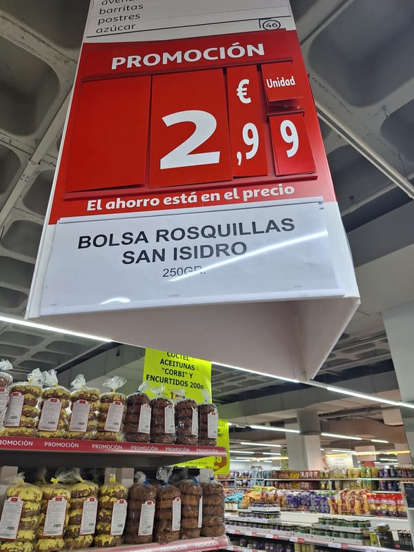 Rosquillas de San Isidro en el lineal de Alcampo